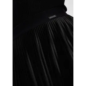 High-Waisted Pleated Jersey Skirt Women's QS image-3