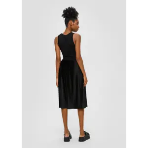 High-Waisted Pleated Jersey Skirt Women's QS image-4