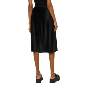 High-Waisted Pleated Jersey Skirt Women's QS image-5