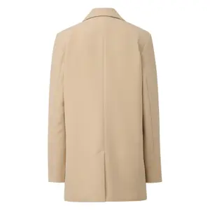 Oversized Blazer with Flap Pockets for Women QS image-1