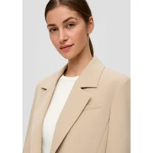 Oversized Blazer with Flap Pockets for Women QS image-3