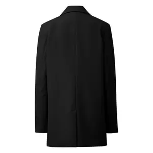 Oversized Blazer with Flap Pockets for Women QS image-1