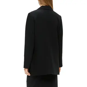 Oversized Blazer with Flap Pockets for Women QS image-5