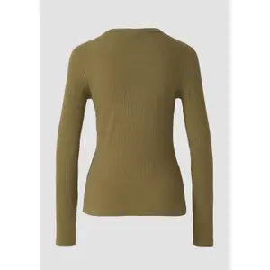 Women's Pullover with Discreet Piping QS image-2