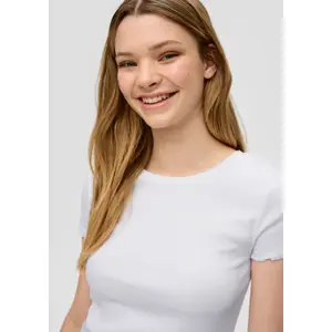 Women's Ribbed Crop T-Shirt QS image-3