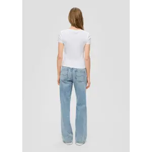 Women's Ribbed Crop T-Shirt QS image-4