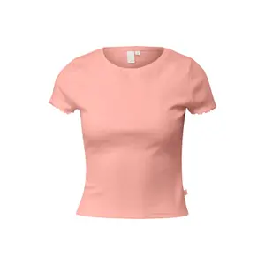 Women's Ribbed Crop T-Shirt QS image-0