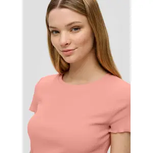 Women's Ribbed Crop T-Shirt QS image-3
