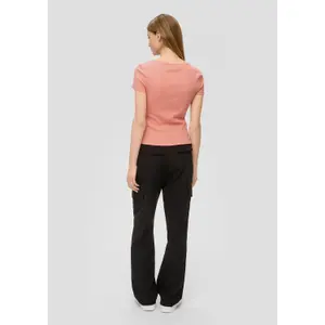 Women's Ribbed Crop T-Shirt QS image-4