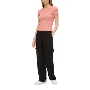Women's Ribbed Crop T-Shirt QS image-6
