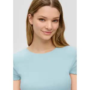 Women's Ribbed Crop T-Shirt QS image-3