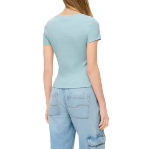 Women's Ribbed Crop T-Shirt QS image-5