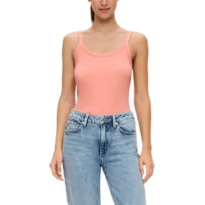 Women’s Round Neck Tank Top with Thin Straps QS image-2