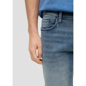 Shorts in Denim with Fixed Turn-ups QS image-3
