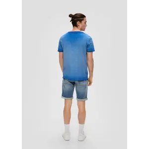 Shorts in Denim with Fixed Turn-ups QS image-4