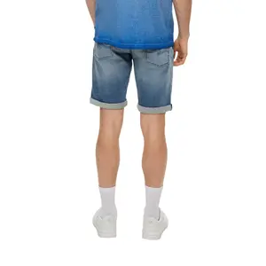 Shorts in Denim with Fixed Turn-ups QS image-5