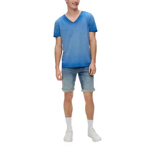 Shorts in Denim with Fixed Turn-ups QS image-6