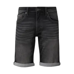 Shorts in Denim with Fixed Turn-ups QS image-0