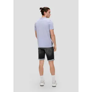 Shorts in Denim with Fixed Turn-ups QS image-4