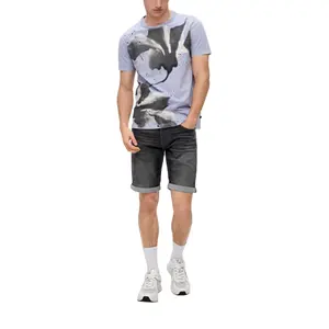 Shorts in Denim with Fixed Turn-ups QS image-6