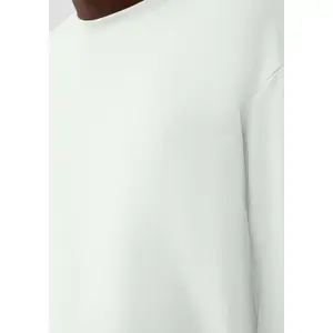 Round Neck Sweatshirt with Embroidered Logo QS image-3