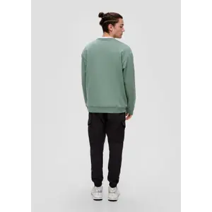 Round Neck Sweatshirt with Embroidered Logo QS image-4