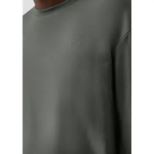 Round Neck Sweatshirt with Embroidered Logo QS image-3