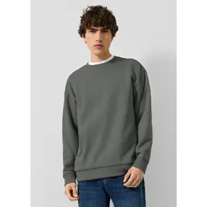 Round Neck Sweatshirt with Embroidered Logo QS image-6