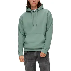 Oversized Hooded Sweatshirt with Embroidered Logo QS image-2