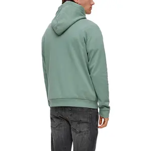 Oversized Hooded Sweatshirt with Embroidered Logo QS image-5