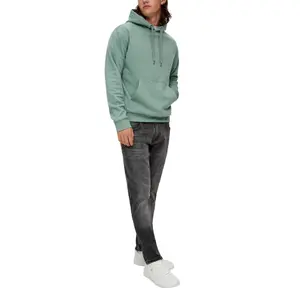 Oversized Hooded Sweatshirt with Embroidered Logo QS image-6
