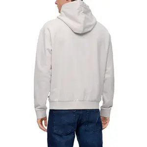 Hooded Sweatshirt with Embroidered Logo and Kangaroo Pocket QS image-5