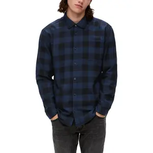 Buttoned Kent Collar Long Sleeve Shirt QS image-2