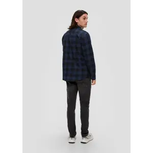 Buttoned Kent Collar Long Sleeve Shirt QS image-4