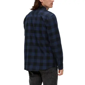 Buttoned Kent Collar Long Sleeve Shirt QS image-5