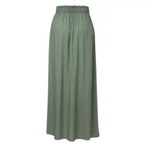Women’s High-Waisted Elasticated Midi Skirt in Viscose QS image-1