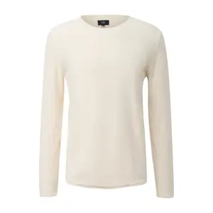 Washed Knit Pullover with Rolled Hem QS image-0