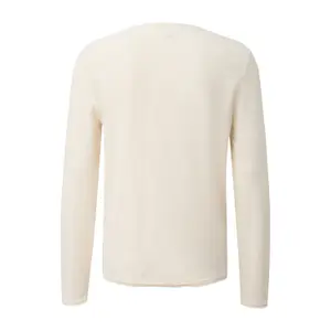 Washed Knit Pullover with Rolled Hem QS image-1