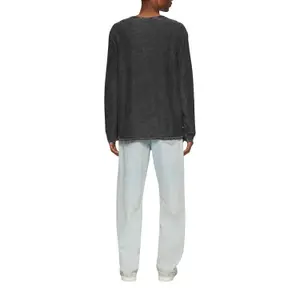 Washed Knit Pullover with Rolled Hem QS image-5