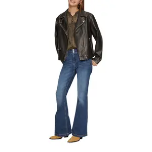 Semi-Sheer Chiffon Blouse for Women QS image-6