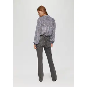 Semi-Sheer Chiffon Blouse for Women QS image-4