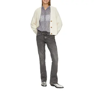 Semi-Sheer Chiffon Blouse for Women QS image-6