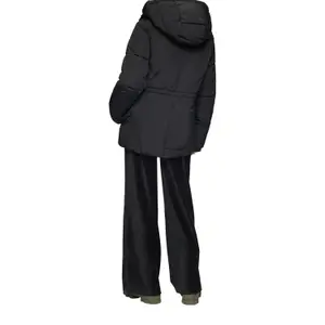 Women's Hooded Puffer Jacket with Elasticated Waist QS image-5