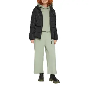 Women's Hooded Jacket with Zip Pockets and Ribbed Cuffs QS image-6