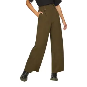 High Waisted Wide Leg Trousers Women QS image-2