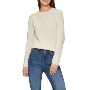 Heathered Knit Raglan Sleeve Jumper Women QS image-2