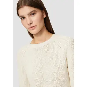 Heathered Knit Raglan Sleeve Jumper Women QS image-3