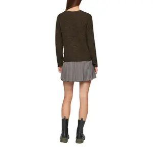 Heathered Knit Raglan Sleeve Jumper Women QS image-5