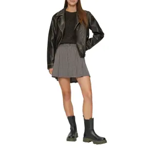 Heathered Knit Raglan Sleeve Jumper Women QS image-6