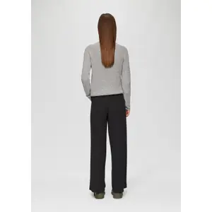 Heathered Knit Raglan Sleeve Jumper Women QS image-4